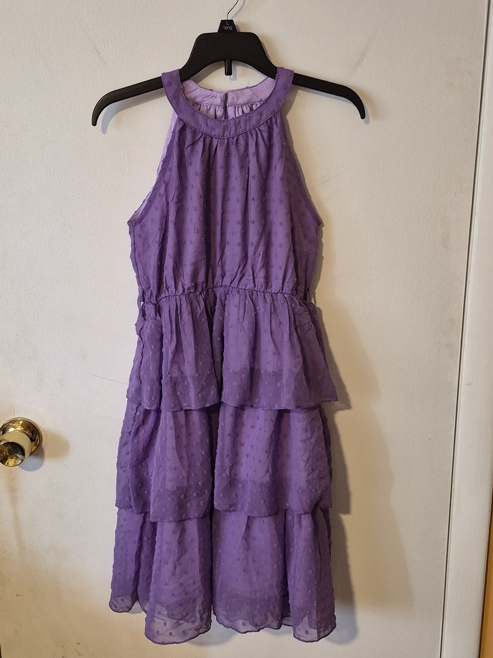 Source Unknown Lavender Tiered Halter Dress for Kids